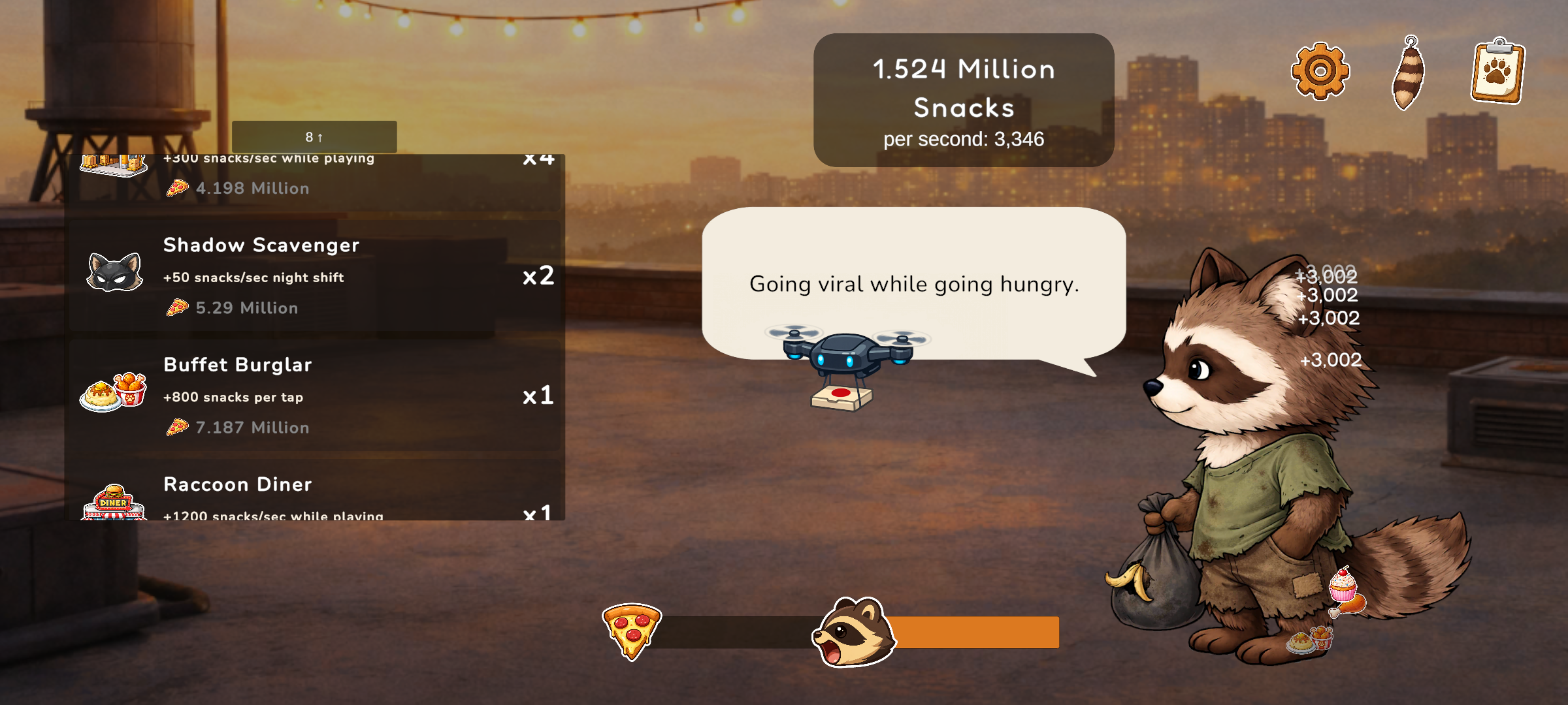 Hungry Raccoon Clicker Screenshot 2